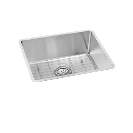 Elkay Crosstown Stainless Steel 22-1/2 X 18-1/2 X 9 Single Bowl Undermount Sink Kit ECTRU21179DBG